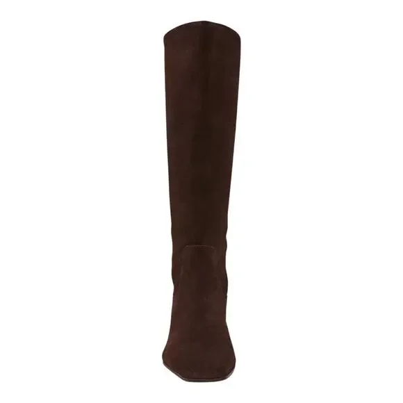 Steve Madden Women's Dantelle Suede Square Toe Knee High Boots Brown Size 8 - Picture 3 of 5